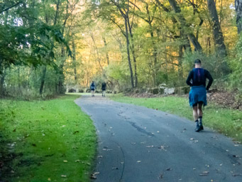 Runners on lower Greenbelt Trail