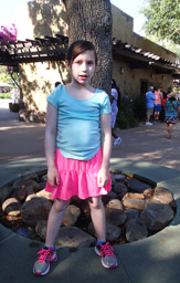 Jeralyn outside the Animal Kingdom and ready to go