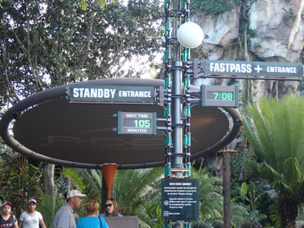 Wait times for the Pandora Cruise, we have Fastpasses