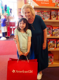 Jeralyn and Mom-Mom at the American Girl Store, Orlando, FL