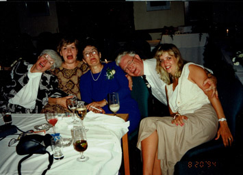Doris, Annie, Marj, Jim and Jill at Murray and Alison's wedding, August, 1994.