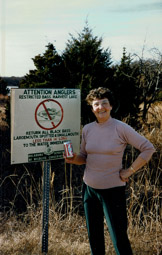 Mom at Lake Carl Blackwell, Oklahoma, Feb., 1995.