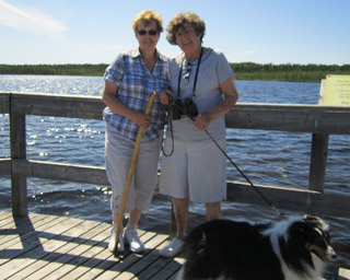 Ruth, Marj and Jennie, Boundary Bog Trail, PANP, 2007.