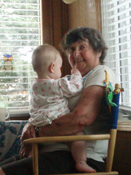 Mom with Jeralyn at cabin, PANP, July, 2010.