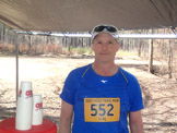 Earl at the Louisiana Ultrarunner aid station on the small loop. The sides of my face are covered in salt.