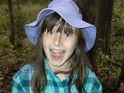 Purple hatted girl.